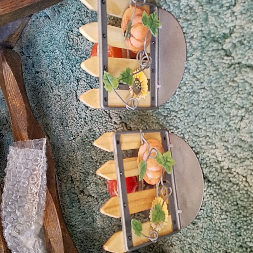 2 Fence Candle Holders